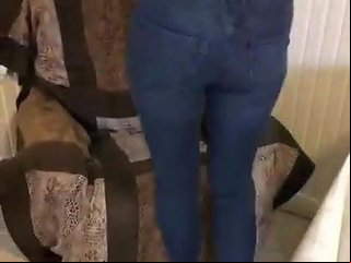 Jeans And Nylon Feet