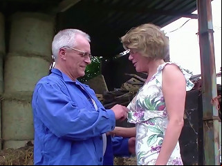 Real Mature Slut In Glasses Rides Dick Of Grey Haired Farmer